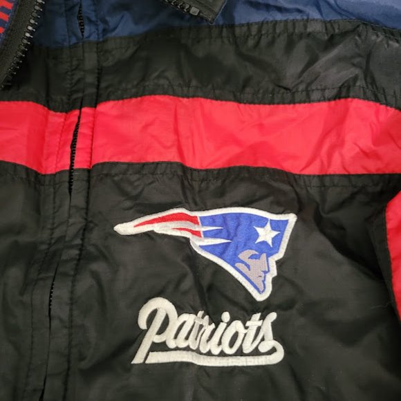 Vintage New England Patriots Pro Player Jacket Coat Windbreaker Size Large RARE - Picture 3 of 11